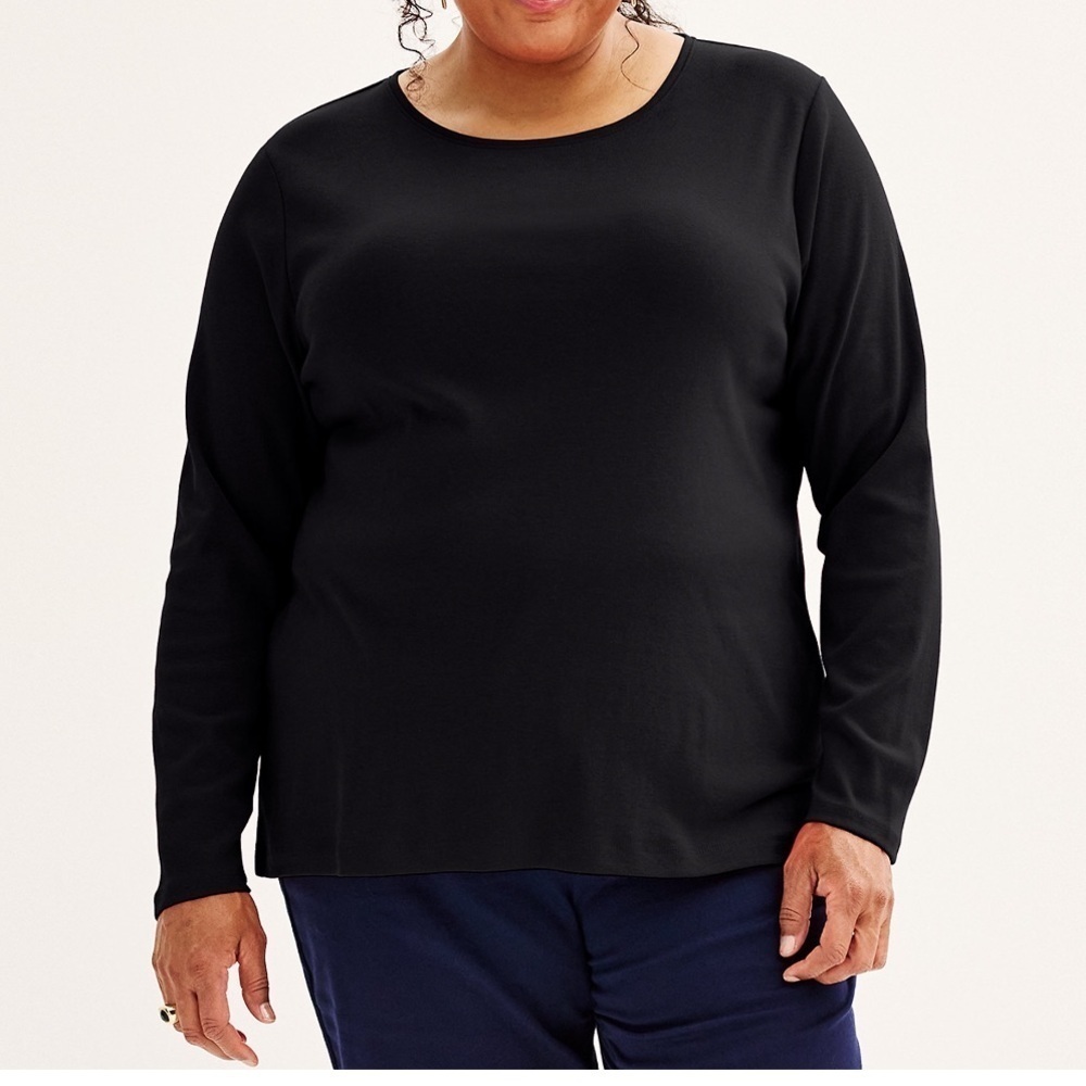 Croft & Barrow The Classic Long Sleeve Crew Neck Tee